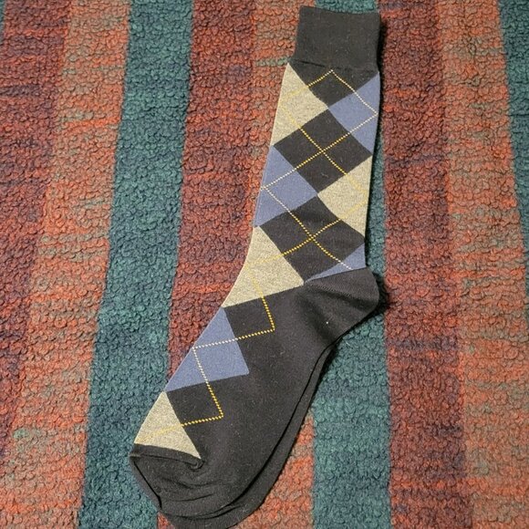 MENS JONES NEW YORK ARGYLE DRESS SOCKS - Picture 1 of 3